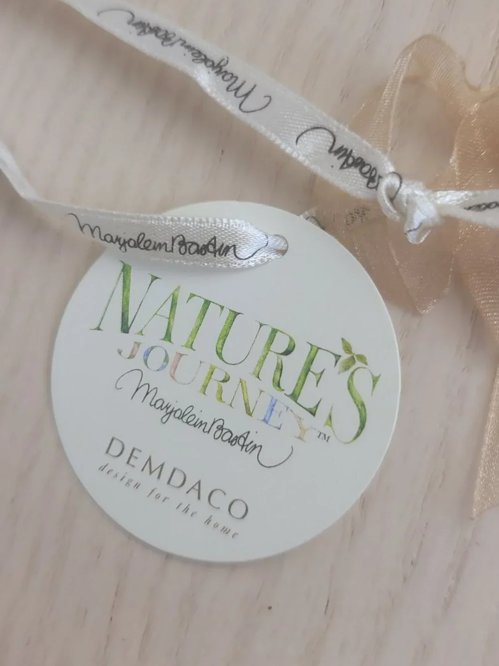 Demdaco Marjolein Bastin Nature's Journey Robin Bird Glass Christmas Ornament